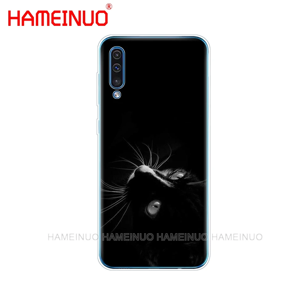 Силиконовый чехол для телефона samsung Galaxy S10 E PLUS A10 A20 A30 A40 A50 A70 A10E A20E M20, черный чехол с кошачьим глазом - Цвет: 43038