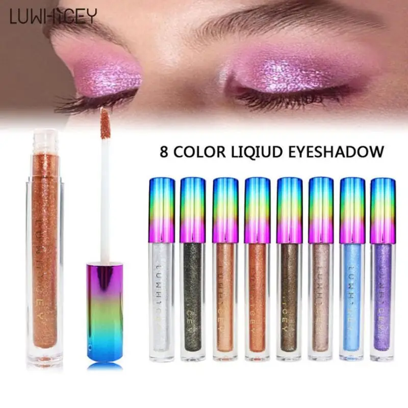 1 шт. блестящие тени для век жидкие длительное мерцание сверкающие