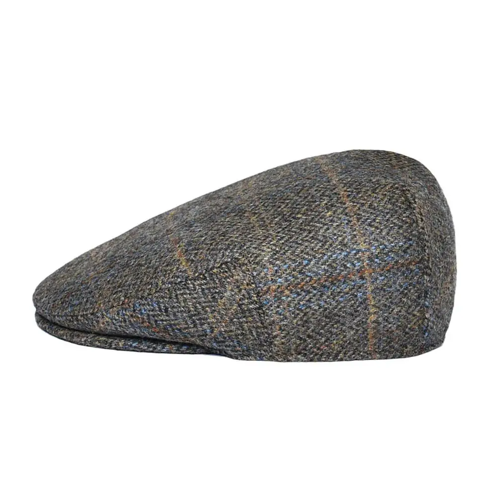 100% Wool Ivy Cap Herringbone Flat Caps 