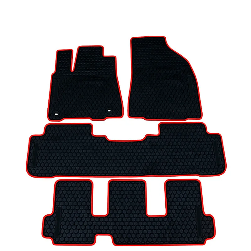 

Car Floor Mats for 2015-2019 Year Toyota Highlander 7 Seats Custom No Odor Front and Rear Carpets Waterproof Rubber