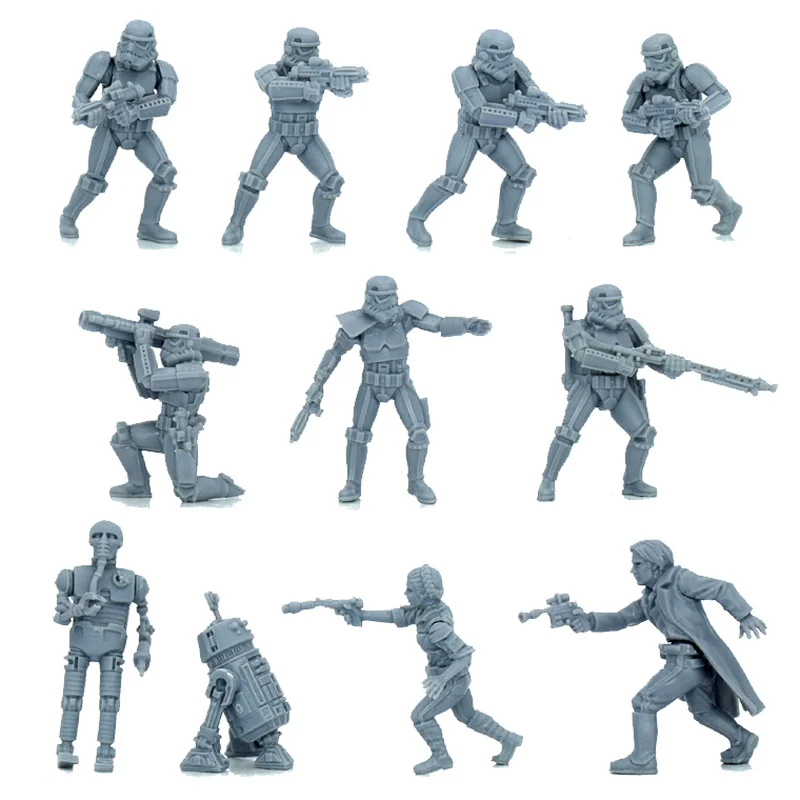 Q 4cm Star Wars Plastic Stormtroopers Soldier Legion Model Assembled