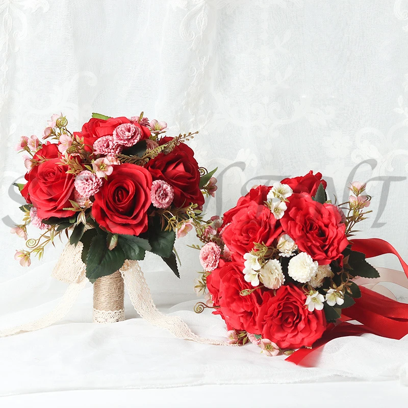Rose Ramos De Novia Artificiales Hemp Rope Handle 30 Cm 30 Cm Rose Bouquet Free Shipping Wedding Accessories Red Rose Bouquet Rose Ramos De Novia Artificiales Hemp Rope Handle 30 Cm 30 Cm Rose Bouquet Free Shipping Wedding Accessories Red Rose Bouquet