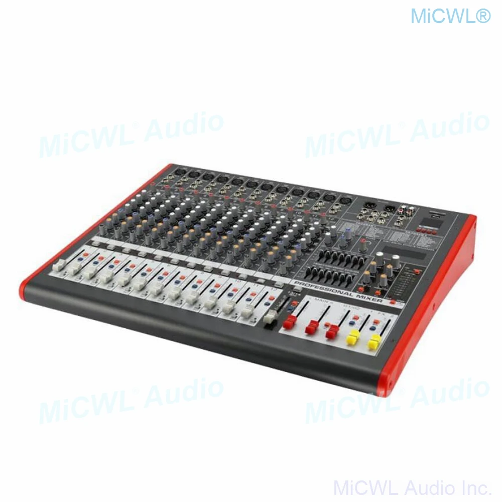 US $350.24 MiCWL 12 Channel Double Group Audio Mixer Music Recording Mixing Console For Professional Stage Performance Free Shipping