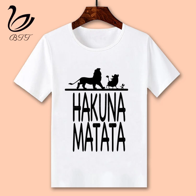Детская футболка с изображением животных из мультфильма «Акуна MATATA»; детская забавная футболка с изображением короля льва; детские летние топы с короткими рукавами; одежда для малышей