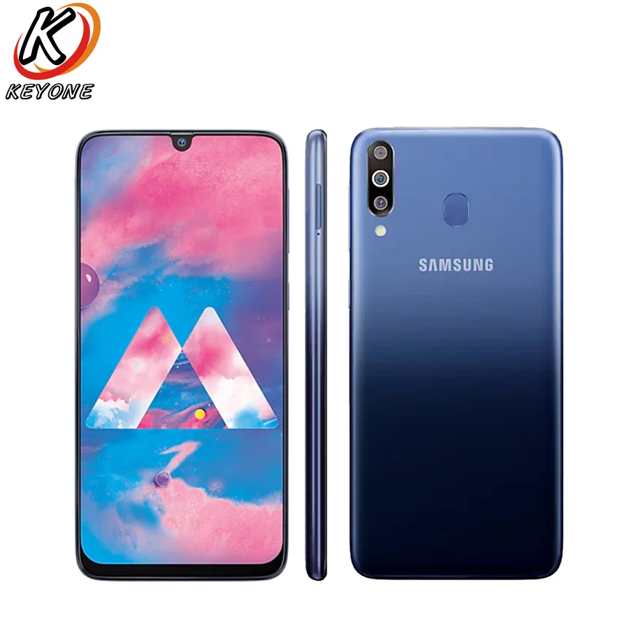 Мобильный телефон samsung Galaxy M30 M305F-DS, 6,4 дюймов, 4 Гб ОЗУ, 64 Гб ПЗУ, Восьмиядерный, задняя камера 13 МП+ 5 Мп+ 5 МП, мобильный телефон Android