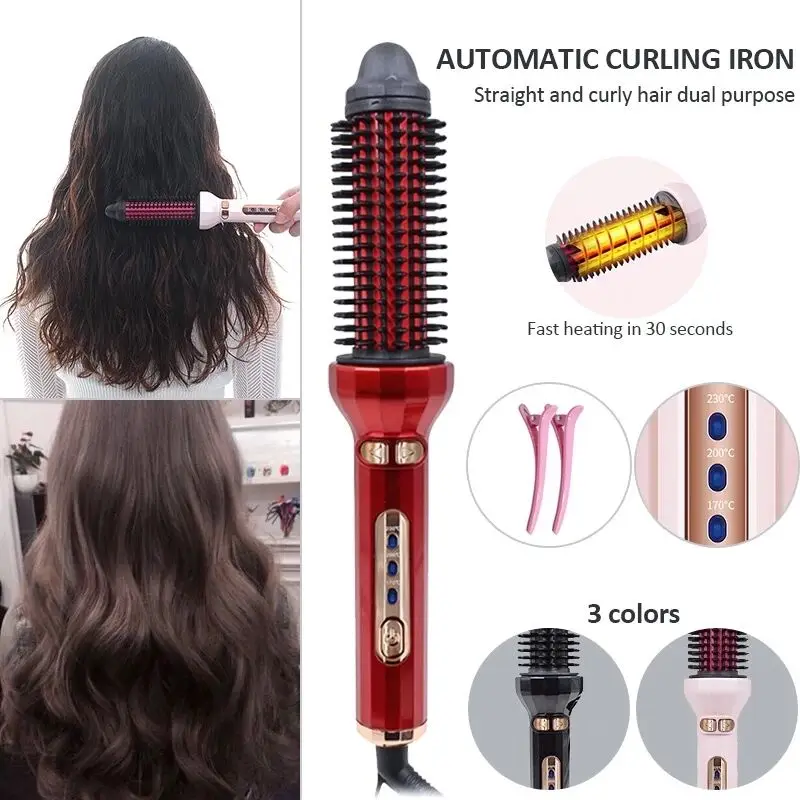 Automatic Hair Roller Hair Curling Iron Electric Hair Curler Auto Rotating Hot Air Brush 4