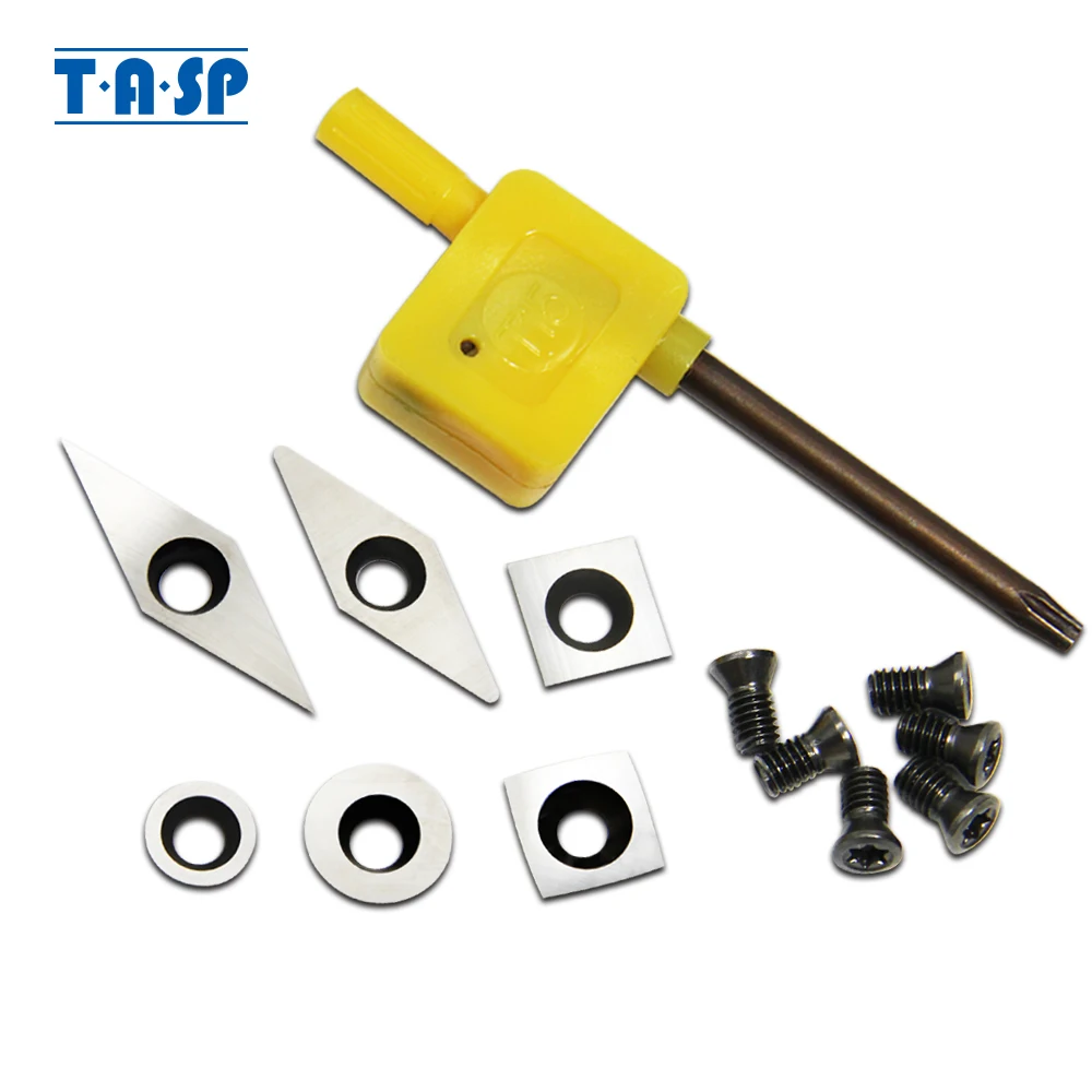 Tungsten Carbide Cutters Inserts Set For Wood Lathe Turning For Woodworking Tool 