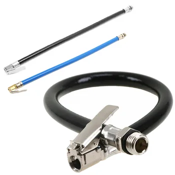 

375mm Flexible Rubber Air Tire Auto Car Truck Pressure Meter Gauge Inflator Hose