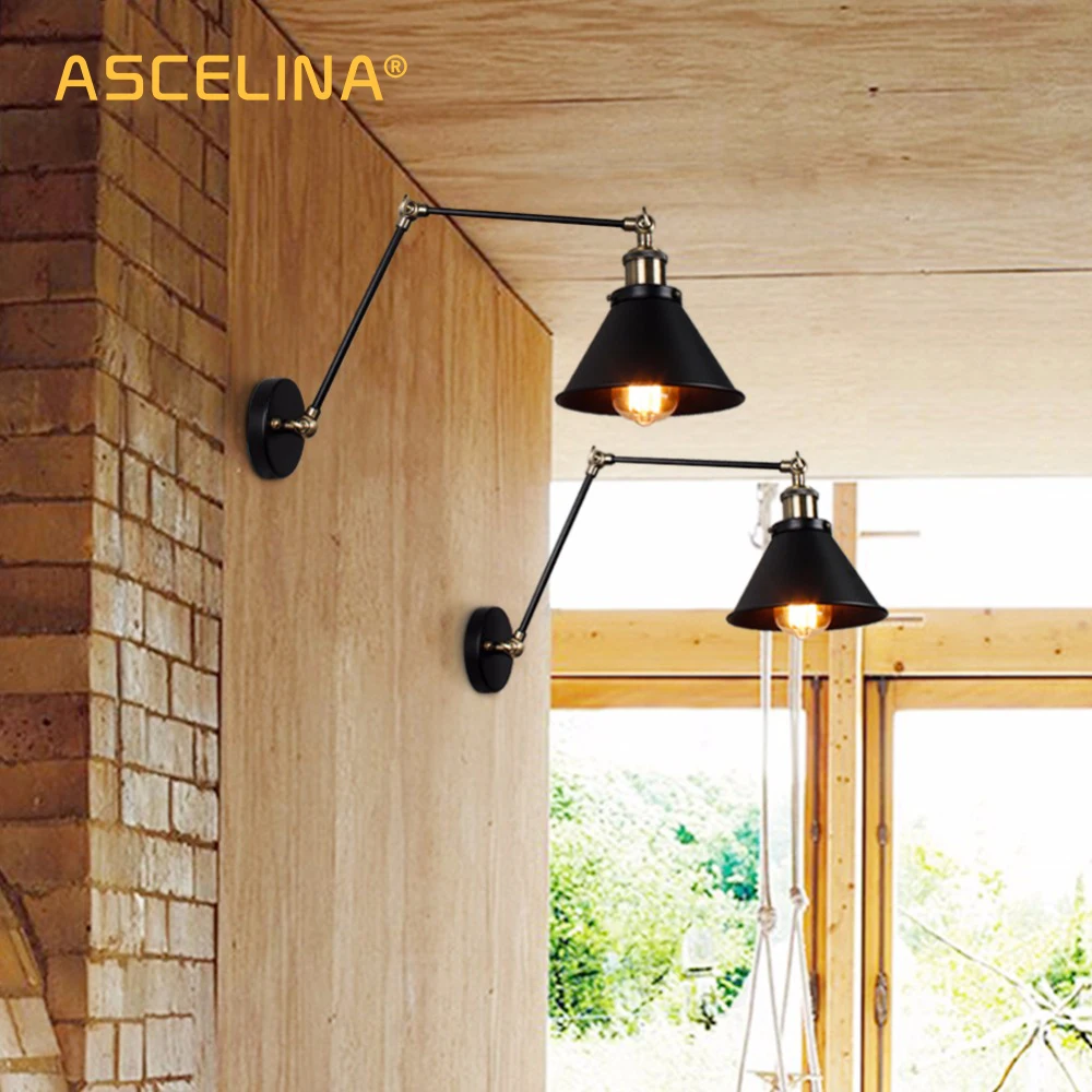 LED Wall Lamp,Wall Sconces Light,Wall Lamp Vintage Wall Lamp Industrial wall lights Adjustable led Wall light sconces wall Bedroom Light American country Retro lighting