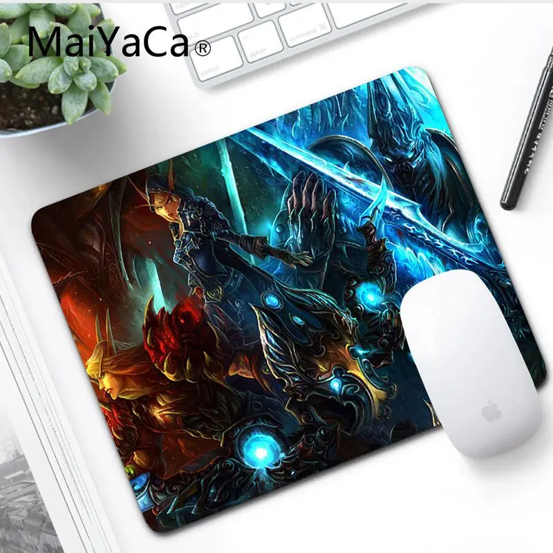 MaiYaCa Новое поступление World of Warcraft, игра, прочный резиновый коврик для мыши, большой коврик для мыши, компьютерный коврик для мыши - Цвет: No LockEdge 18x22cm