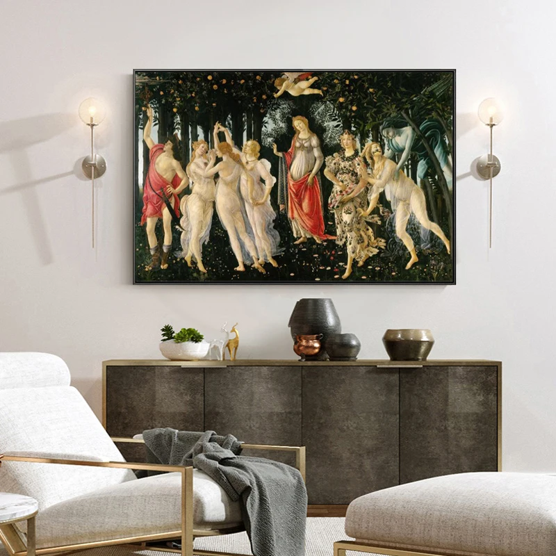 Картина Весна от Sandro Botticelli настенная живопись на холсте декоративный плакат для
