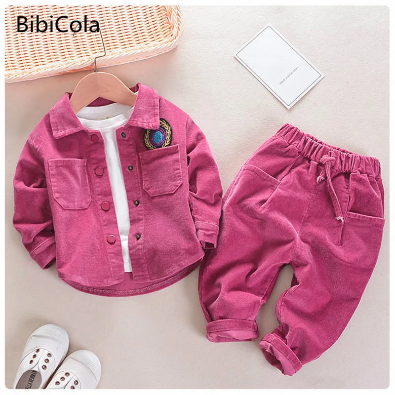 

Baby Clothes Sets For Boys Girls Autumn Outfits Infant Boys Girls Clothes Corduroy Top+Pants 2pcs Unisix Tracksuit For Toddler