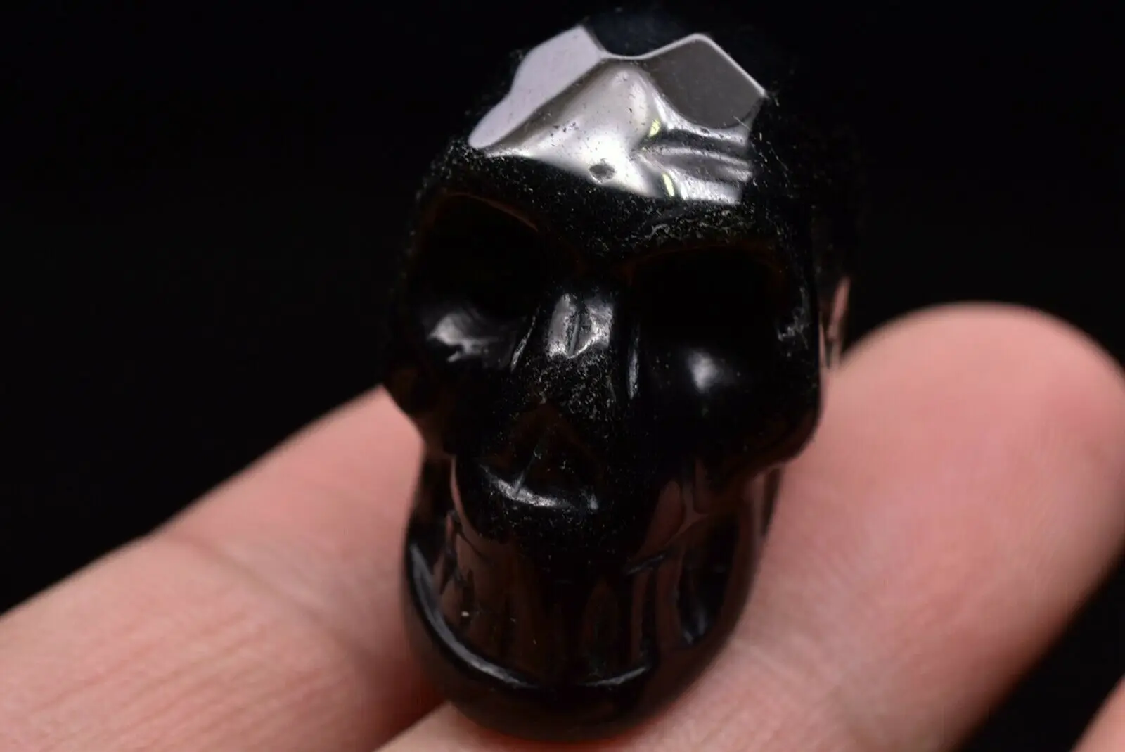 

Natural Labrador quartz skull with hand-carved crystal healing