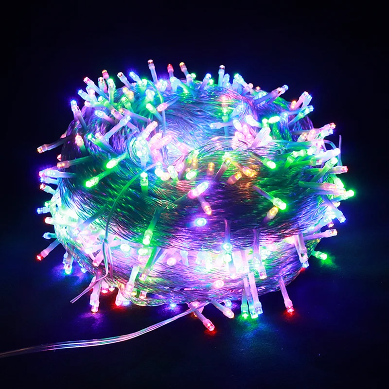 Fairy String Lights 110 /220 V Outdoor LED String Lights Garland 10-100M Waterproof Fairy Light Christmas Wedding Party Holiday Gardening Decoration