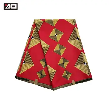 

ACI African Wax Prints Fabric In 100% Polyester Fabric Ankara Wax Tissu Africain Veritable Real Wax Block Print Fabric For Dress