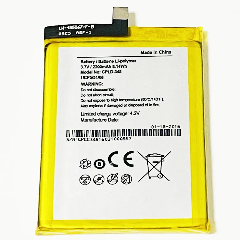 3 7 V 2200mAh CPLD-348 для оранжевого аккумулятора Fova Coolpad 3602U | Мобильные телефоны и