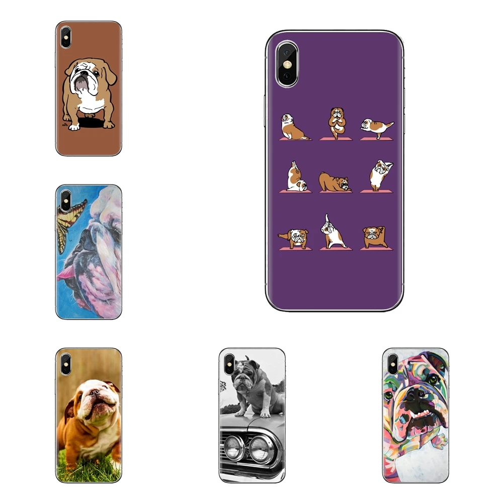For Samsung Galaxy A3 A5 A7 A9 A8 Star A6 Plus 2018 2015 2016 2017 Soft Transparent Cases Covers Polynesian english bulldog dog |