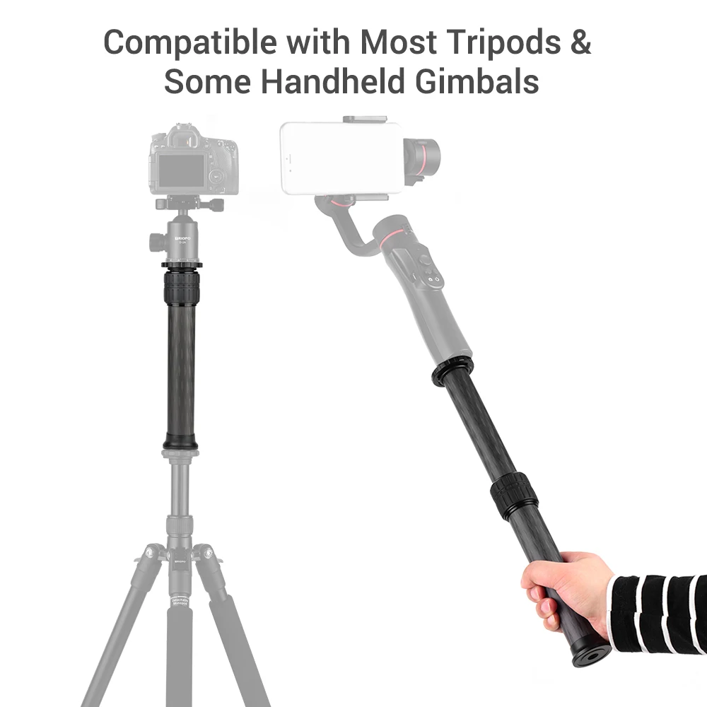 Andoer Er252 25mm Tube Diameter Carbon Fiber Tripod Extender 2section