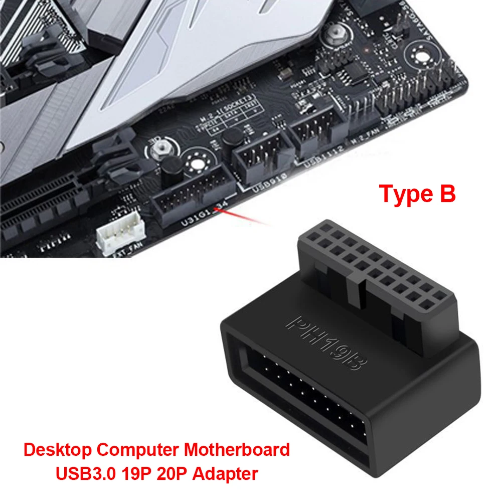 Computer Motherboard Header Adapter USB 3.0 19P/20P 90 Degree Desktop Converter Desktop Computer Accessories usb hub adapter usb adapter usb adapter cable conversion cable adapter usb cable adapter usb extension adapter type to usb adapter