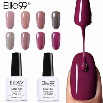 

Elite99 10ml Pure Color Gel Polish Varnish UV LED Gorgeous Nude Series UV Gel LED Lamp Nail Art Design Hot Sale Nail Gel Lacquer
