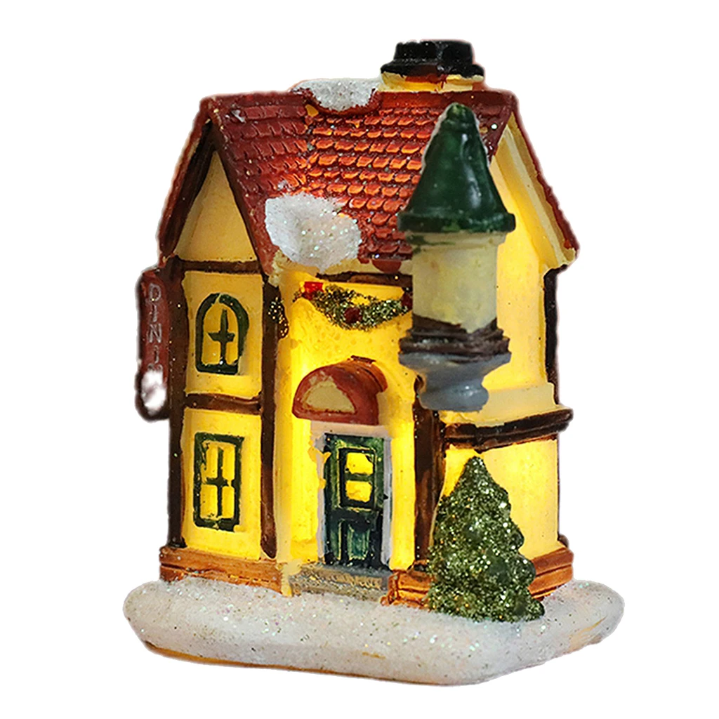 Christmas Led Light Village House Miniature Merry Christmas Decorations For Home Cristmas Ornaments Xmas Gift New Year Christmas Led Light Village House Miniature Merry Christmas Decorations For Home Cristmas Ornaments Xmas Gift New Year