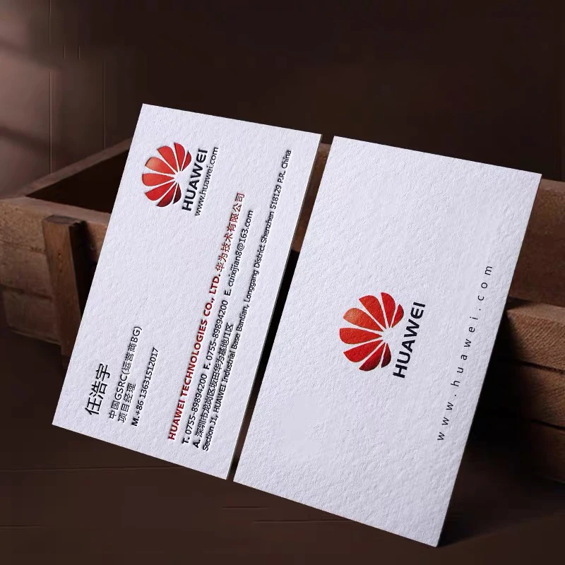 Плотная тканевая бумага на заказ для печати визитных карточек Двусторонняя