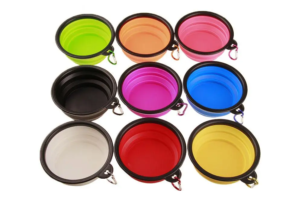 Carabiner silicone pet dog bowl (3)