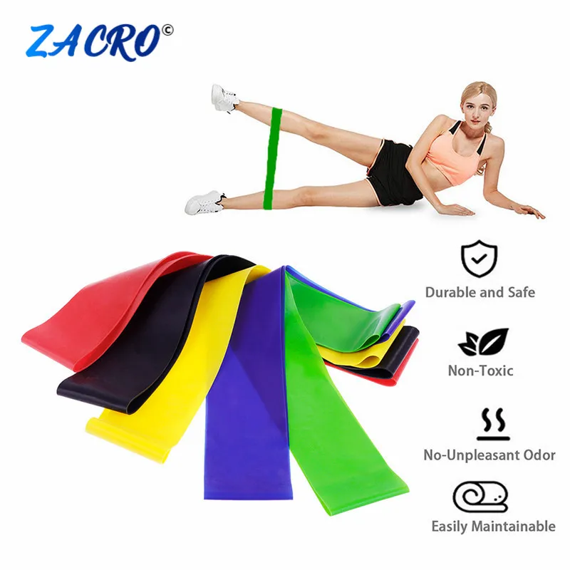 

5 Levels Rubber Resistance Bands Elastic Fitness Resistance Bands Loop 60cm Fitness Band for Exercise Yoga Workout 0.35mm-1.1mm