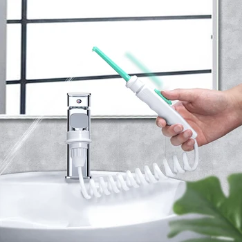 

6Nozzle Faucet Oral Irrigator Water Dental Flosser Portable Irrigador Dental Water Jet Toothbrush Oral Irrigation Teeth Cleaning