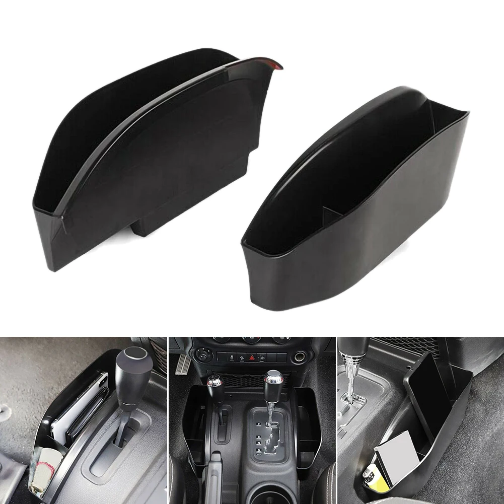 

Car Organizer For Jeep Wrangler JK JKU 2011 2018 Gear Shifter Console Side Storage Box Phone Card Holder Manual Tray