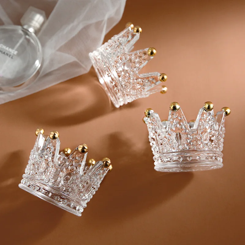 Креативная подставка для макияжа с короной, косметическая подставка для яиц, полка для яиц, подсвечник, кольцо, коробка для хранения ювелирных изделий, настольное хранение - Цвет: Crown