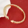 Gold Color African Cuff Engraved Embossing Bangles Trendy Women Men Bangles Jewelry 3