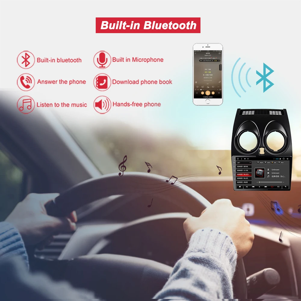 Bonroad Android 8.1 For Nissan Qashqai 2010 Dualis 2007- Car Radio GPS Video Player Navigation Sedan Car Multimedia Player