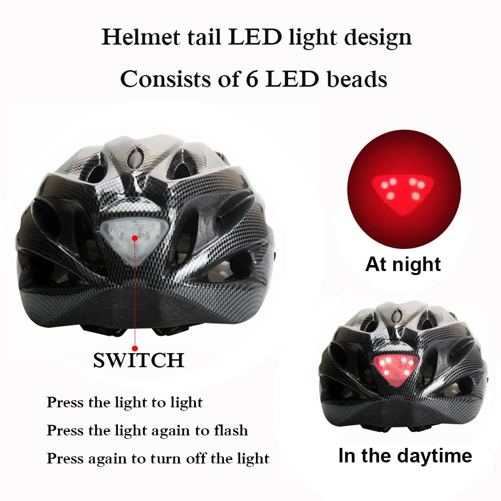 Ультралегкий велосипедный шлем EPS+ PC чехол MTB дорожный велосипедный шлем полностью формованный велосипедный шлем безопасная Кепка светодиодный защитный шлем