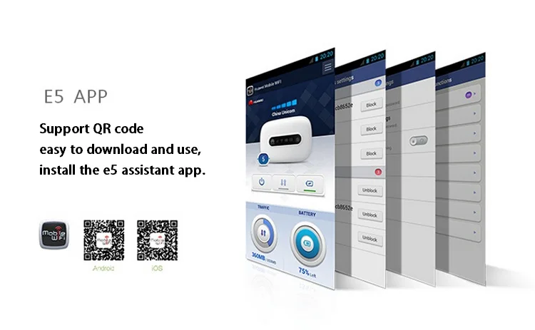 HUAWEI E5730S Ethernet 3G Mobile WiFi Hotspot 42Mbps Support Wireless TO Wired Network 5200mAh Power Bank Functions