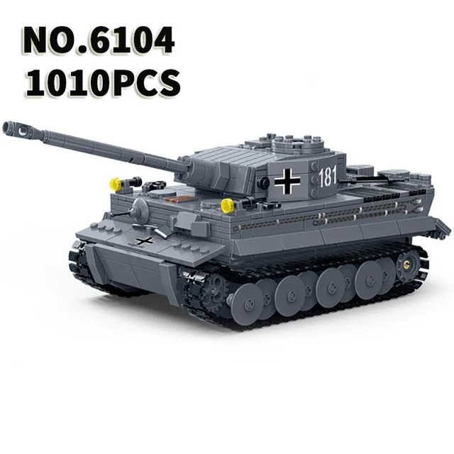 Военные танки, строительные блоки, наборы, оружие, T-62, модель, кирпичи, солдат, фигурки, игрушки для детей, подарки - Цвет: GUDI 6104