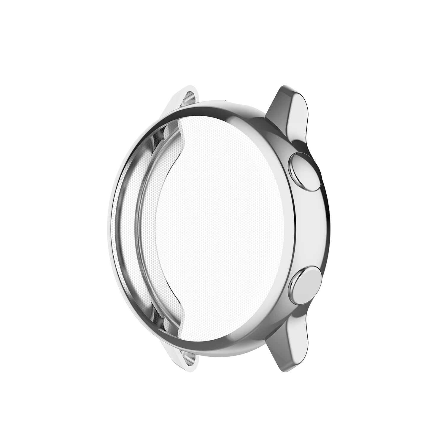 Мягкий защитный чехол для samsung Galaxy Watch Active SM-R500 тонкий TPU полная защита Корпус рамка аксессуары для бампера - Цвет: Серебристый
