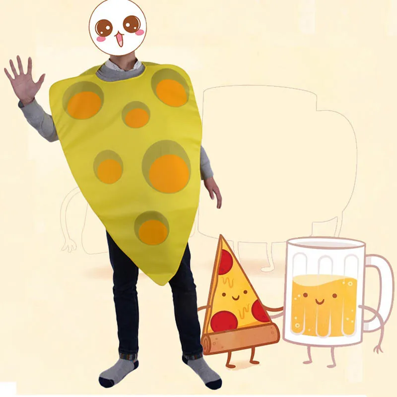 Взрослый хот-дог гамбургер, пицца, пивной чип для сыра для еды taco костюмы Карнавал для мужчин и женщин Туника Хэллоуин партии Косплей Костюм - Цвет: style 9