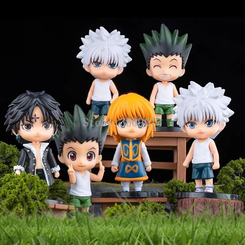 6 шт./компл. Hunter x Аниме Фигурка Гон фрекс Killua Zoldyck экшн-фигурка Kurapika Модель Кукла