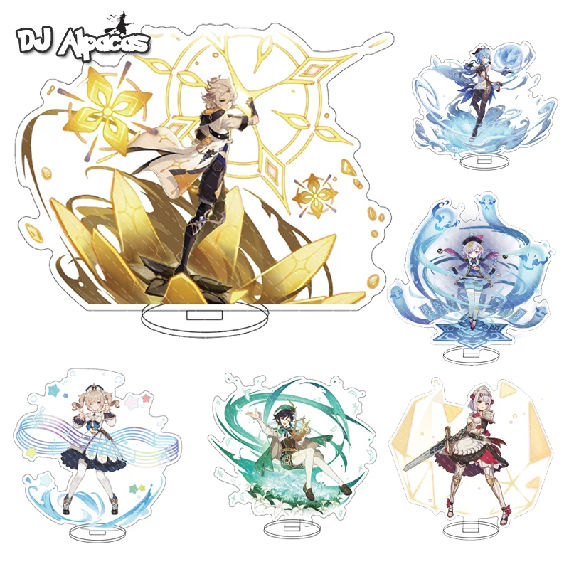 

Anime Figure Genshin Impact Zhongli Diluc Venti Klee Keqing Qiqi Acrylic Stand Model Plate Desk Decor Standing Sign Fans Gifts