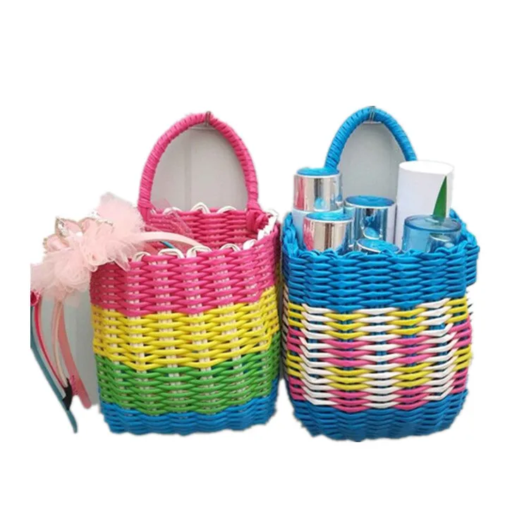 plastic wicker bike basket
