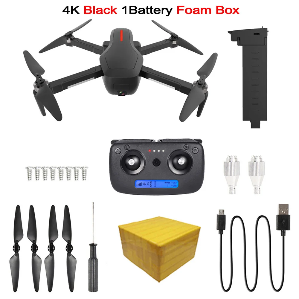 W10 4K 1B FB B LAUMOX W10 Дрон gps 5G wifi FPV с камерой 4K HD бесщеточный мотор селфи складной Радиоуправляемый квадрокоптер вертолет Дрон Vs SG906 XS812 - Цвет: W10 4K 1B FB B