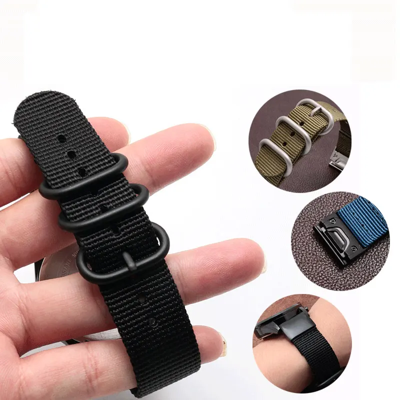 20 мм 22 мм 26 мм нейлоновый ремешок для часов Черный Армейский зеленый синий браслет подходит для Fenix3 HR/5/5X/5S Plus спортивные часы аксессуары