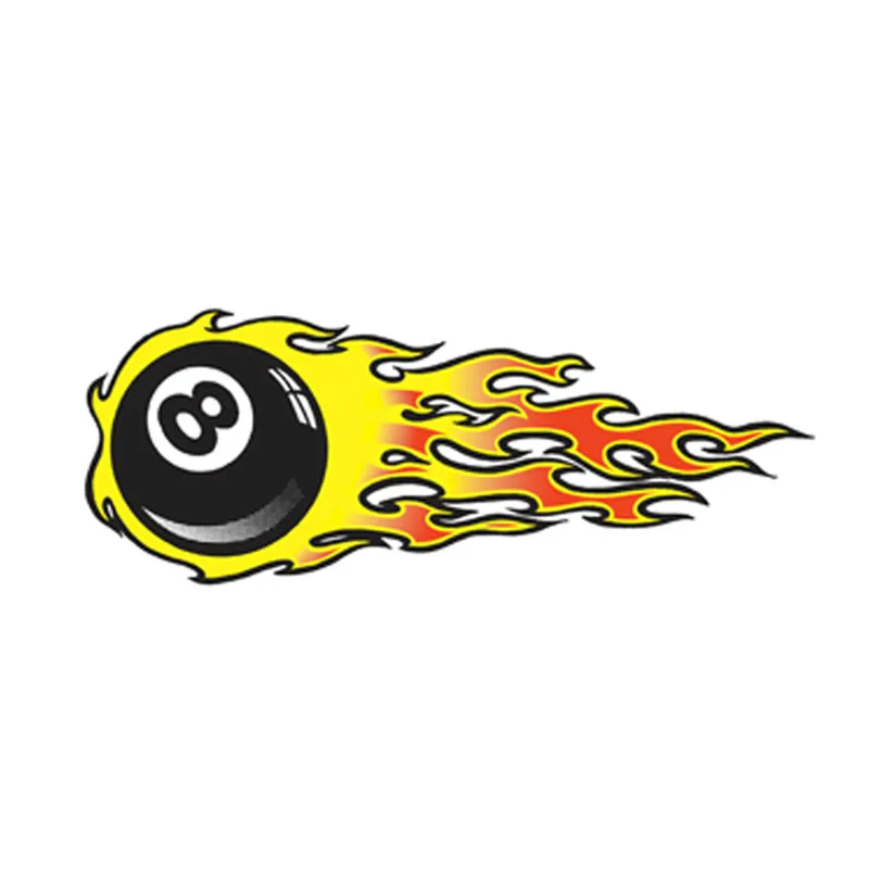 

Car Stickers Decor Motorcycle Decals Eight Ball Flames Decorative Accessories Creative Sunscreen Waterproof PVC,13cm*5cm