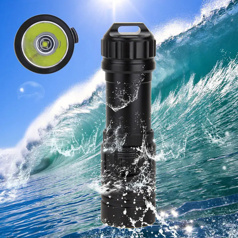 

1000LM XM-L L2 LED Diving Flashlight 26650 18650 submarine light Underwater 80m Marine torch Waterproof Fishing Light