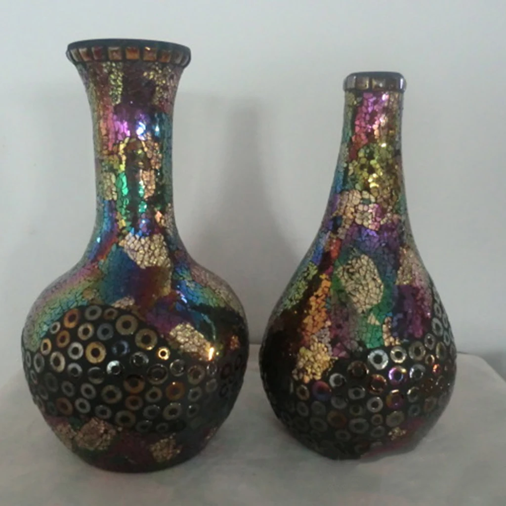 100g Round Shape Clear Glass Mosaic Tiles for Mosaic Making Kids Crafts Jewelry Making Supplies Home Decor - 15mm