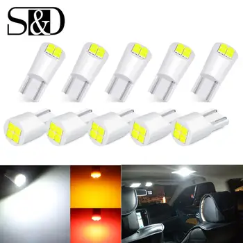 

10Pcs Super Bright T10 W5W 194 168 LED Bulbs Car Interior Lights Dome Reading Lamp License Plate Lights 12V Auto Lamps