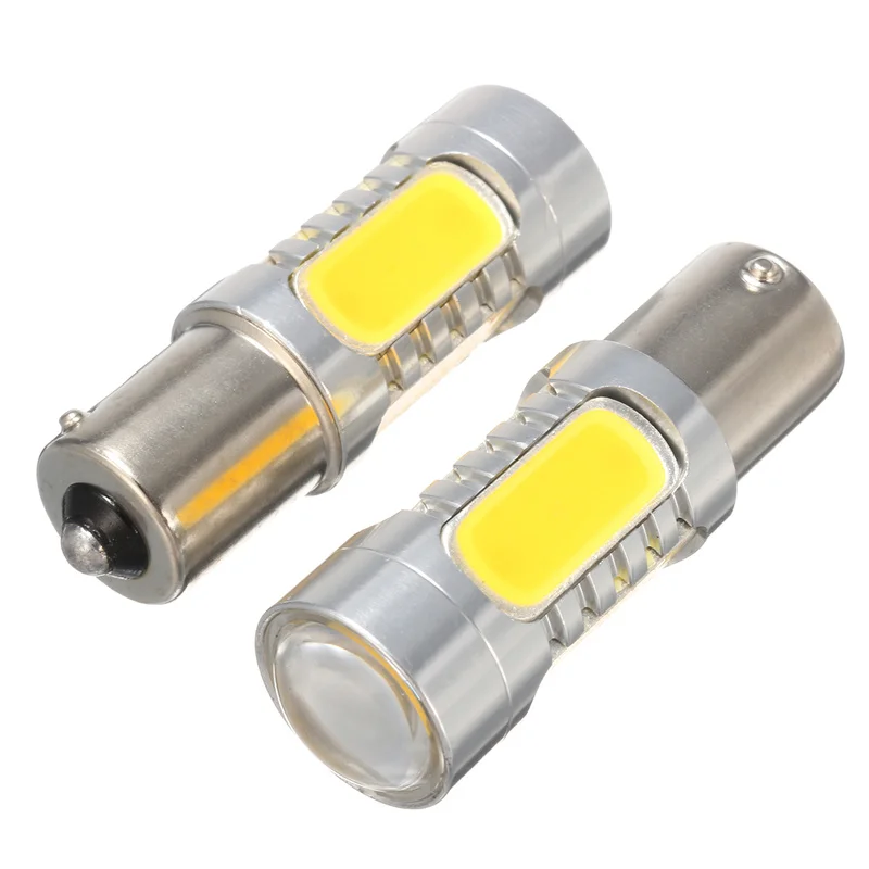 2 шт. 1156PY BAU15S PY21W 7 5 Вт светодиодный COB лампы сигнала поворота резервный светильник