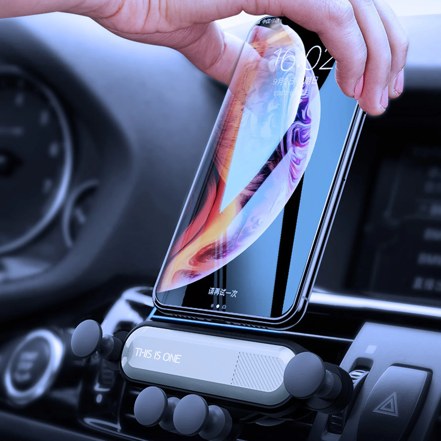 Besegad Универсальный Автомобильный держатель для телефона с вентиляционным отверстием для iPhone MAX 8 Plus samsung Xiaomi Gravity автоматический замок держатель для мобильного телефона