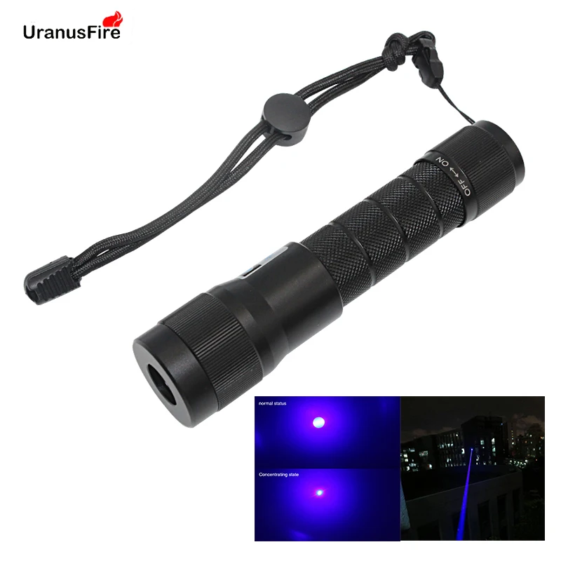 

Uranusfire Blue Laser Scuba Dive Light Portable Flashlight Torch Underwater 100M Waterproof IP68 Laser LED Diving Flashlight